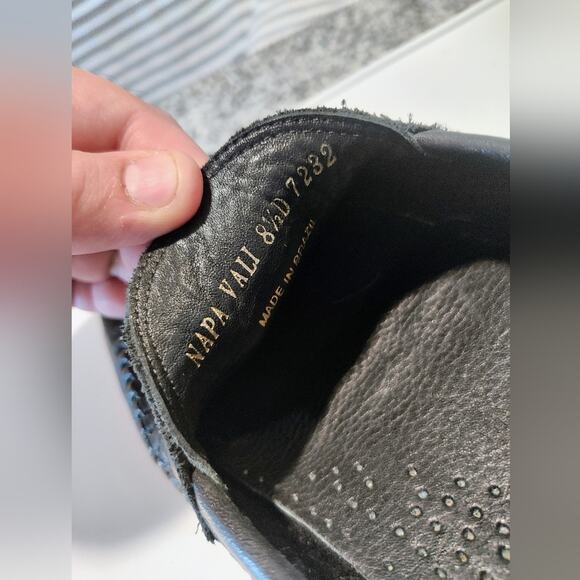 Giorgio Brutini LE Glove Black Pebbled Leather Loafers Size 8.5 D #670221 EUC! - Picture 5 of 12
